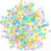 Gxueshan 1000 Pcs Acrylic 9 Color Pony Beads 6x9mm Bulk Glow in The Dark for Necklace Friendship Bracelet Making