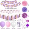 Pugkloy Purple Pink Birthday Party Decorations for Women Girls