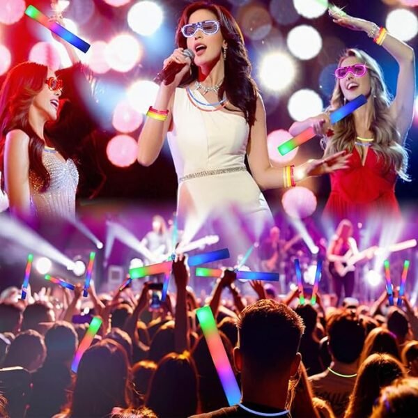 280 PCS Glow in the Dark Party Supplies 20 PCS Foam Glow Sticks 20 PCS LED Glasses 40 PCS Finger Lights 200 PCS Glow Sticks