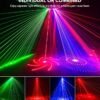 DJ Lights for Parties, Pro 6 in 1 DMX & Sound Activated Laser Light Show Machine with Disco Ball Light, RGBW & UV Strobe Party Lights