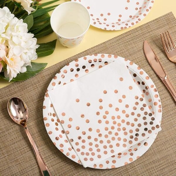 HOMIX 175 Pieces Rose Gold Party Supplies