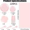 TWOWYHI 229PCS Pink Party Supplies Paper Disposable Plates, 30 Guests
