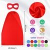 Leyndo 16 Set Party Capes and Masks Bulk for Women Men Group