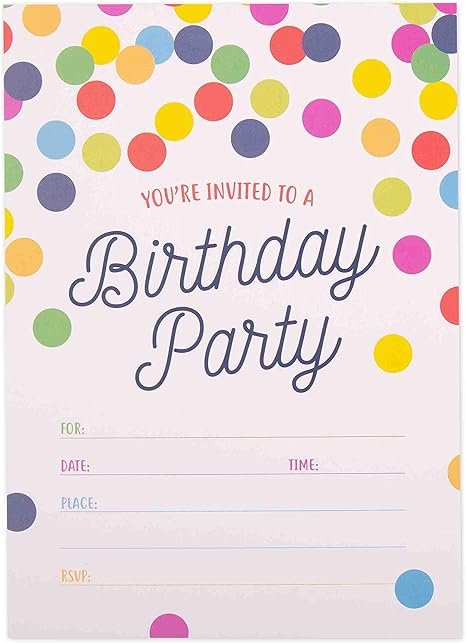 GSM Brands Invitations for Birthday Party - 20 Cards