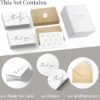Thank You Cards with Kraft Envelopes and Matching Stickers, Bulk Pack of 100, 4x6 Inch Minimalistic Design