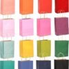 qiqee 60-Packs Paper Bags with Handles Bulk 8.26"×6"×3.15" Small Gift Bags 16 Different Senior Color Bags