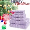 American Soft Linen Luxury 6 Piece Towel Set, 2 Bath Towels 2 Hand Towels 2 Washcloths, 100% Cotton Turkish Towels for Bathroom