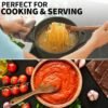 Zulay Kitchen 6-Piece Wooden Spoons for Cooking - Smooth Finish Teak Wooden Utensils for Cooking