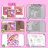 Girls Gifts DIY Toy Set 3PCS 7.9-Inch, Pom Pom Crafts & Art Kits Unicorn Crafts Gifts for Girls Age 2 3 4 5 6