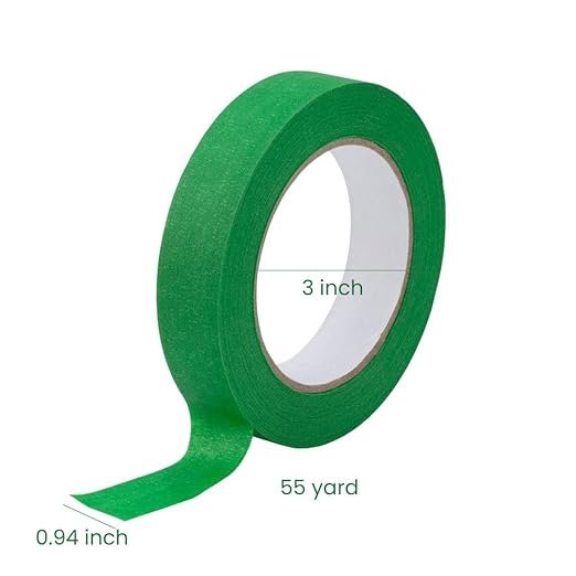 Lichamp 10 Pack Green Painters Tape 1 inch, Medium, 1 inch x 55 Yards x 10 Rolls