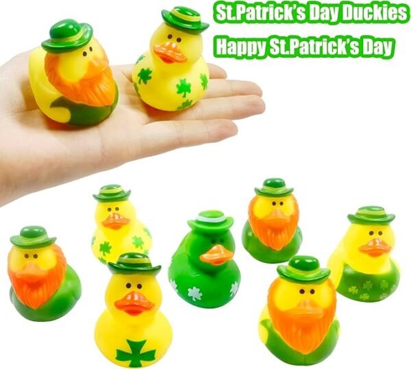Holydeck 27 PCS St. Patrick's Day Rubber Ducks,Baby Showers Accessories,Mini 2.16" Duckies Bath Toys for Kids