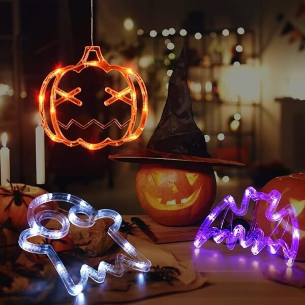 LOLStar Halloween Decorations 3 Pack Orange Pumpkin