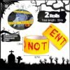 BHYTAKI 2 Rolls 1.9inch x 82Feet Scary Hazard Warning Tape