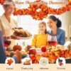 2 Pack Fall Maple Leaf Garland 5.7Ft/Piece Artificial Autumn Maple Leaves Garland