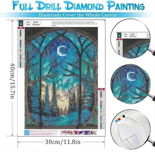 bleihum Starry Night Diamond Painting Kits- Tree Diamond Art for Adults