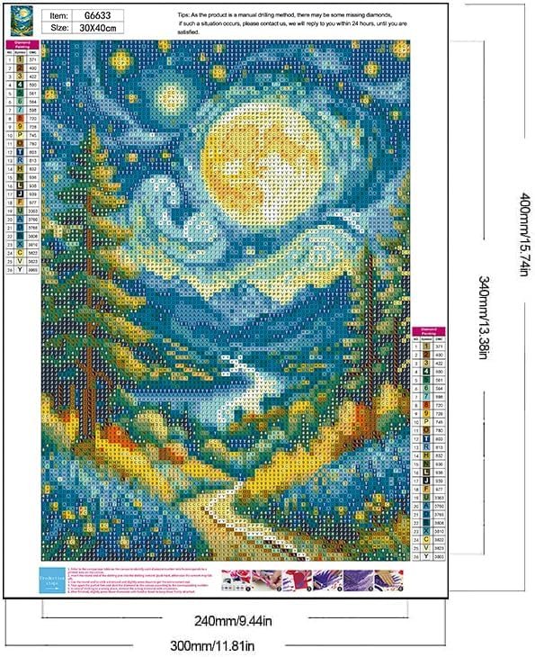 Moon Diamond Painting Kits for Adults - Forest Diamond Art Kits for Adults