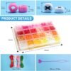 Pony Beads, 48 Colors Bracelet Making Kit, 6x9mm Beads for Bracelets with Elastic Strings