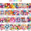 JOICEE 480PCS Fruit Flower Polymer Clay Beads, 24 Style