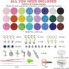 Redtwo 4mm Glass Seed Beads for Jewelry Bracelet Making Kit
