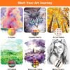 Soucolor Art Supplies, 192-Pack Deluxe Art Set Drawing Painting Supplies Art Kit with Acrylic Pad