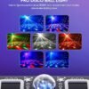 DJ Lights for Parties, Pro 6 in 1 DMX & Sound Activated Laser Light Show Machine with Disco Ball Light, RGBW & UV Strobe Party Lights