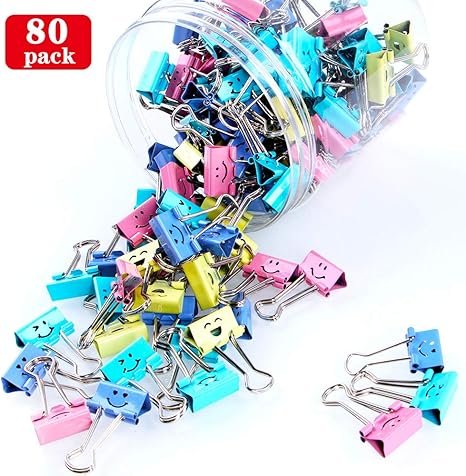 Limque Paper Clips, 80 Pcs Assorted Size Clips,80pack