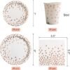 HOMIX 175 Pieces Rose Gold Party Supplies