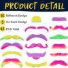 48 Pcs Fake Mustaches, Self Adhesive Fake Beard, Novelty Hairy Beard