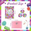 Colarr 24 Set Girls Pink Building Blocks Birthday Party Invitations