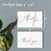 Thank You Cards with Kraft Envelopes and Matching Stickers, Bulk Pack of 100, 4x6 Inch Minimalistic Design