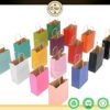 qiqee 60-Packs Paper Bags with Handles Bulk 8.26"×6"×3.15" Small Gift Bags 16 Different Senior Color Bags