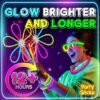 PartySticks Bulk Party Supplies 205 Piece Glow in The Dark 100 Glow Sticks with Eye Glasses
