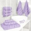 American Soft Linen Luxury 6 Piece Towel Set, 2 Bath Towels 2 Hand Towels 2 Washcloths, 100% Cotton Turkish Towels for Bathroom