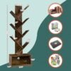 Yoobure Tree Bookshelf - 6 Shelf Retro Floor Standing Bookcase
