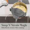 Kitchen Gizmo Snap N' Strain - Silicone Pasta Strainer Clip-On for Pots and Pans - Heat Resistant Colander