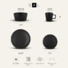 Stone Lain Coupe Dinnerware Set, Service For 4