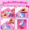 Girls Gifts DIY Toy Set 3PCS 7.9-Inch, Pom Pom Crafts & Art Kits Unicorn Crafts Gifts for Girls Age 2 3 4 5 6
