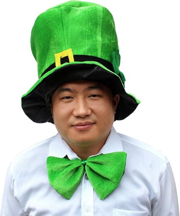 3 CreepyParty St. Patrick's Day Party Costume Suit Hat, Bow, Bow Tie, Beard, Scarf