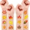 103 PCS Fall Leaf Happy Birthday Party Decorations Favors Supplies Temporary Tattoos Decor
