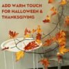 Fall Garland with Lights - 8.2Ft Maple Leaf Garland with Timer