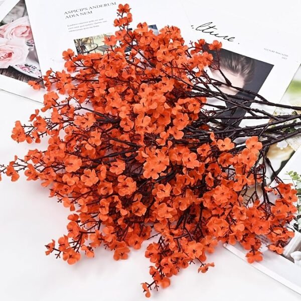 Yastouay Silk Artificial Flowers 5 Pcs Fake Flowers Babys Breath Flowers Artificial Bulk