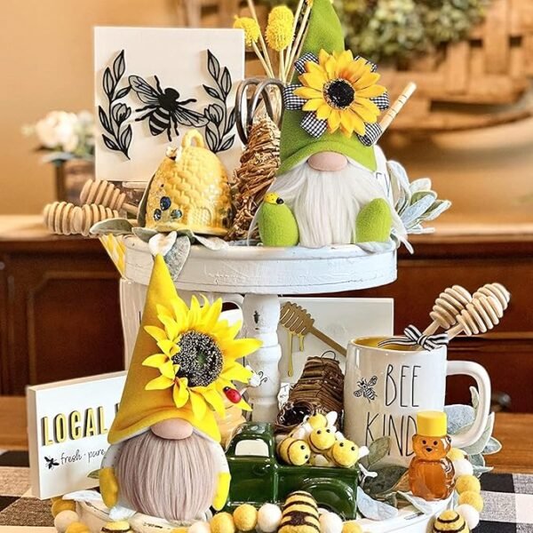 Gnome Plush Decorations for Home, Spring Summer Sunflower Decor