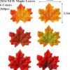 360 Pcs 8cm/3.1inch Artificial Maple Leaves 6 Colors Fall Leaves Thanksgiving Day Autumn