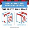 Scotch Heavy Duty Shipping Packing Tape, Clear, 1.88 in. x 22.2 yd., 6 Tape Rolls