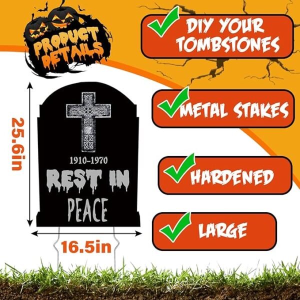 25.6inches Black Halloween Decorations Outdoor