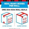 Scotch Heavy Duty Shipping Packing Tape, Clear, 1.88 in. x 54.6 yd., 6 Tape Rolls