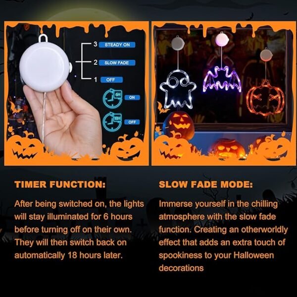 LOLStar Halloween Decorations 3 Pack Orange Pumpkin