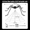 Qicodu  200" Halloween Spider Web + 79'' Giant Spider