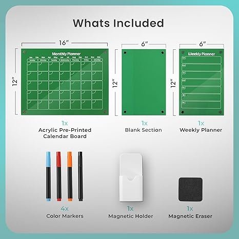 The Hippo Creation Acrylic Magnetic Calendar Set