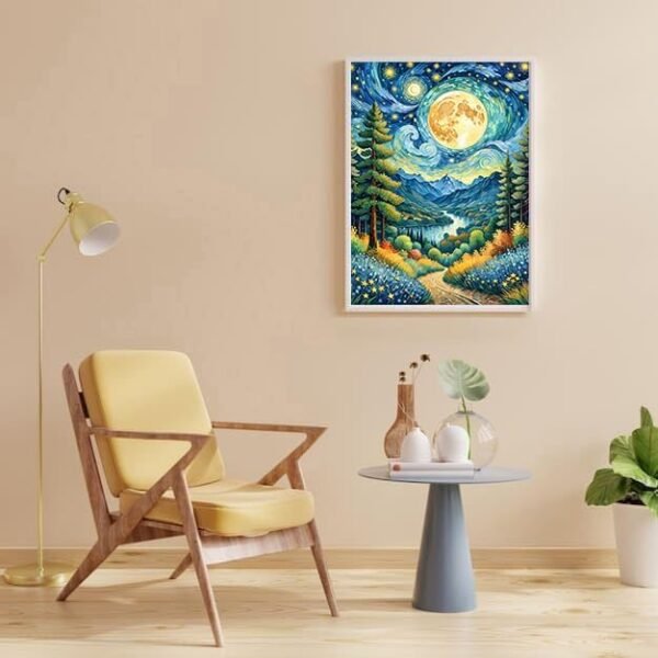Moon Diamond Painting Kits for Adults - Forest Diamond Art Kits for Adults